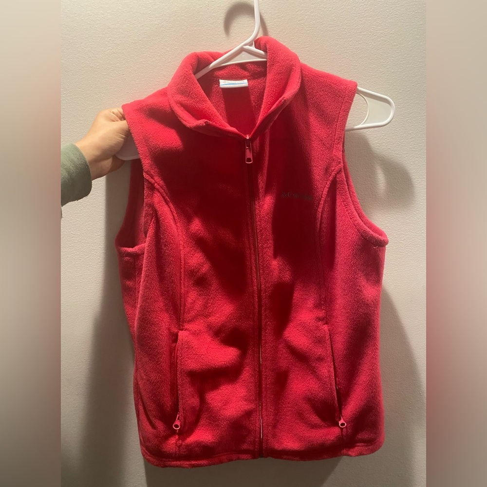 Columbia Bright Red Fleece Jacket